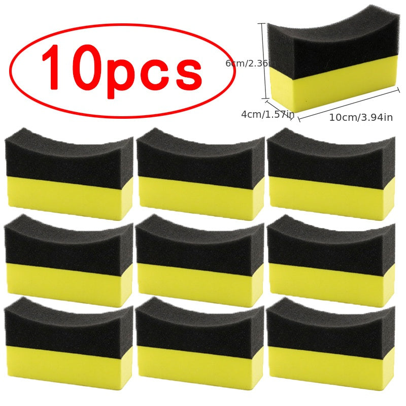 Car Wheel Sponge Tire Washing Cleaner Polishing Brushes Tire Tools 10pcs