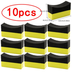 Car Wheel Sponge Tire Washing Cleaner Polishing Brushes Tire Tools 10pcs
