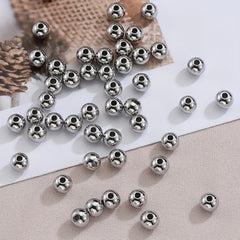 100pcs Stainless Steel European Ball Spacer Beads For Jewelry Making Diy
