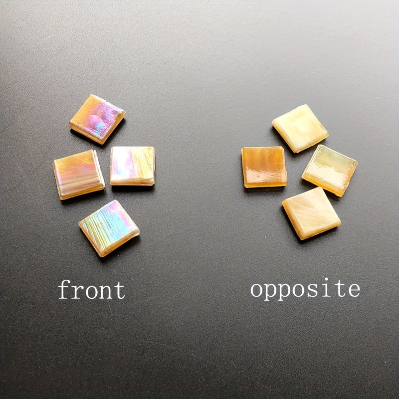 50pcs Light Brown Hot Melt Ice Jade Mosaic DIY Decoration Art