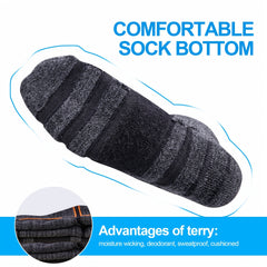 Men's Ski Socks 2 Pairs Moisture Wicking Thermal Knee High Winter Sports Socks