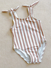Striped Sleeveless Swimsuit for Girls