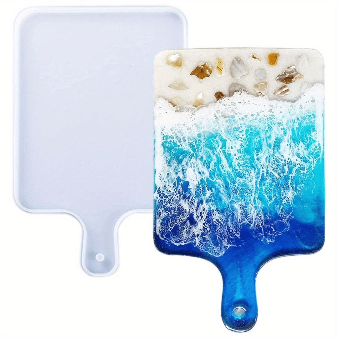 Rectangle Epoxy Resin Tray Casting Molds DIY Home Decor Agate Geode R