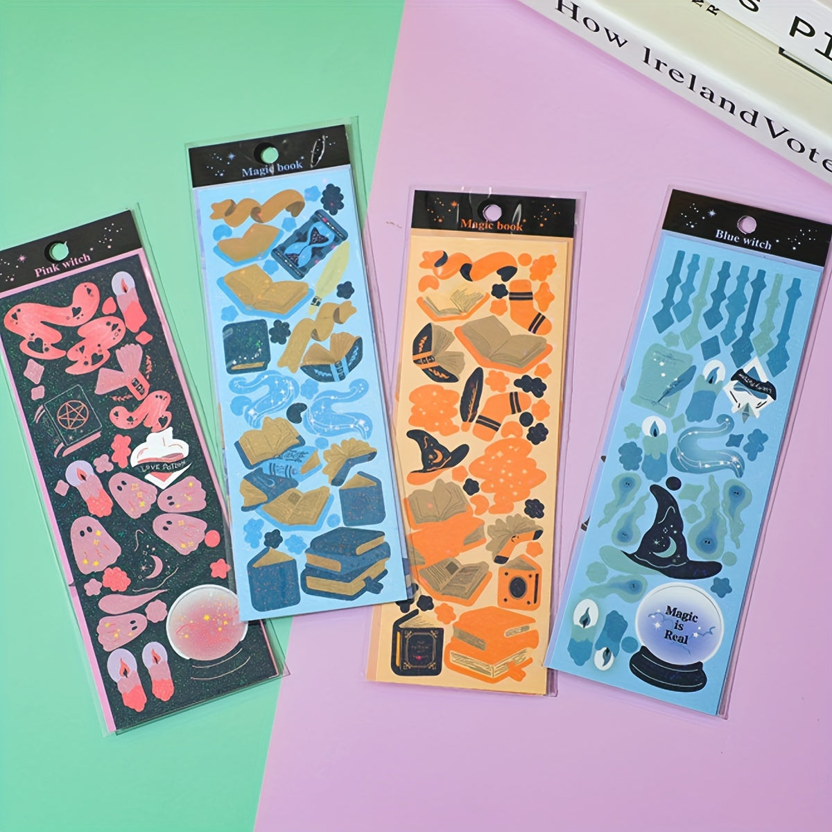 4pcs Guka Pet Sticker Set Dark Waterproof Small Size