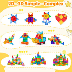Magnetic Tiles for Kids 71pcs Building Blocks STME Toys Magnets Educational Toys