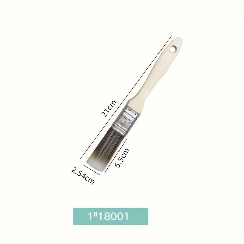 5pcs Paint Brush Set Soft Bristles Wood Handles Indoor & Outdoor Home Decor