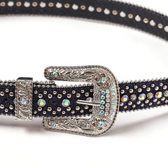 Western Studded Rhinestone Belt Vintage Bling Y2K