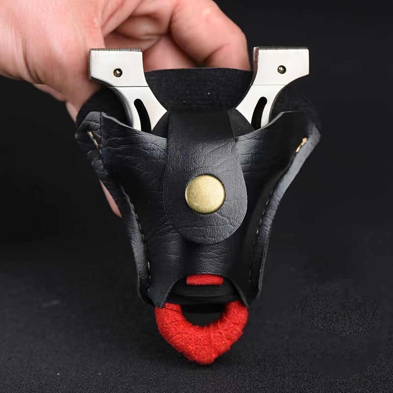 2pcs PU Leather Slingshot Waist Bag Outdoor Sports