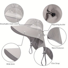 Men's Wide Brim Sun Protection Fishing Hat