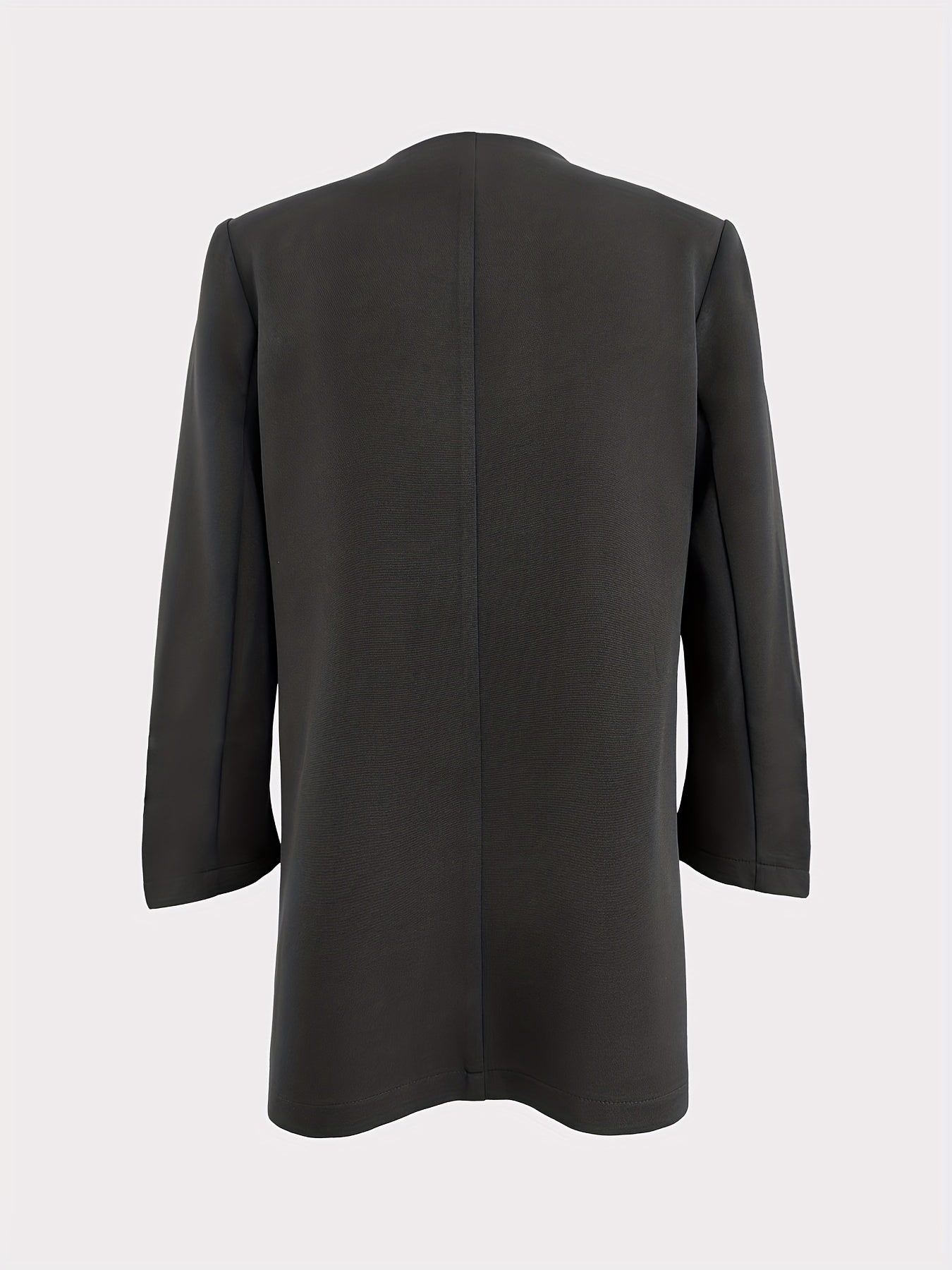Ruched Blazer Open Front Long Sleeve Work Outerwear Women's Clothing