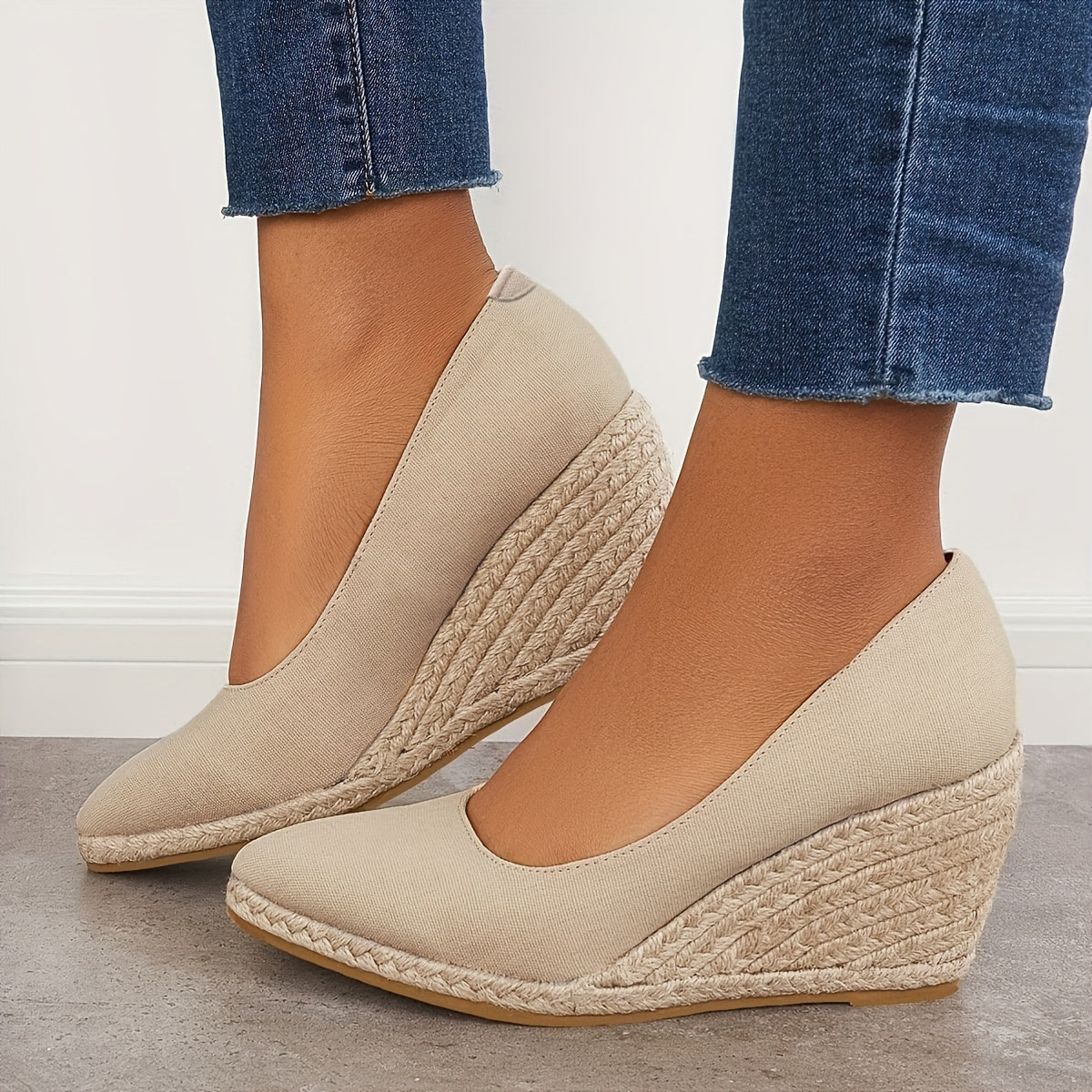 Women's Wedge Heel Closed Toe Espadrilles Sandals