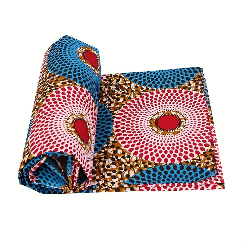 6 Yards African Geometric Pattern Double Sided Printed Fabric
