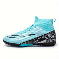 Men's High Top Turf Football Boots Outdoor Anti-skid TF Soccer Cleats