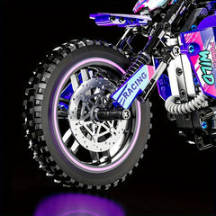Building Block Motorcycle Model Kit ABS Puzzle DIY Assembly Kit Ideal Gift