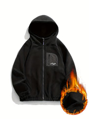 Polar Fleece Thermal Casual Jacket Zip Up Windproof Coat