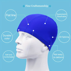Elastic Silicone Swimming Cap for Men Women
