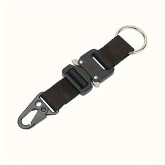 Outdoor Camping Keychain w/ Metal Buckle & Nylon Webbing