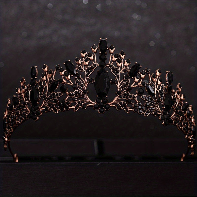 Vintage Rhinestone Crown Tiara Wedding Hair Accessories