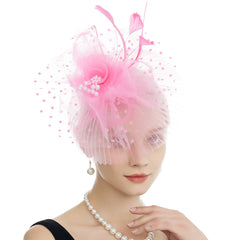 Feather Ruffle Holder Horse Party Banquet Headwear
