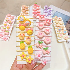 10pcs Cute Cartoon Animal Hair Rope for Girls
