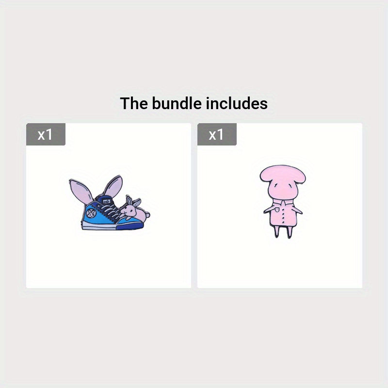 Cartoon Rabbit Brooch Couple Friendship Small Gift