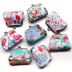 Flamingo Print Buckle Coin Purse for Girls