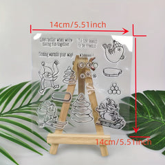 Christmas Animal Party Metal Cutting Dies And Stamps Set