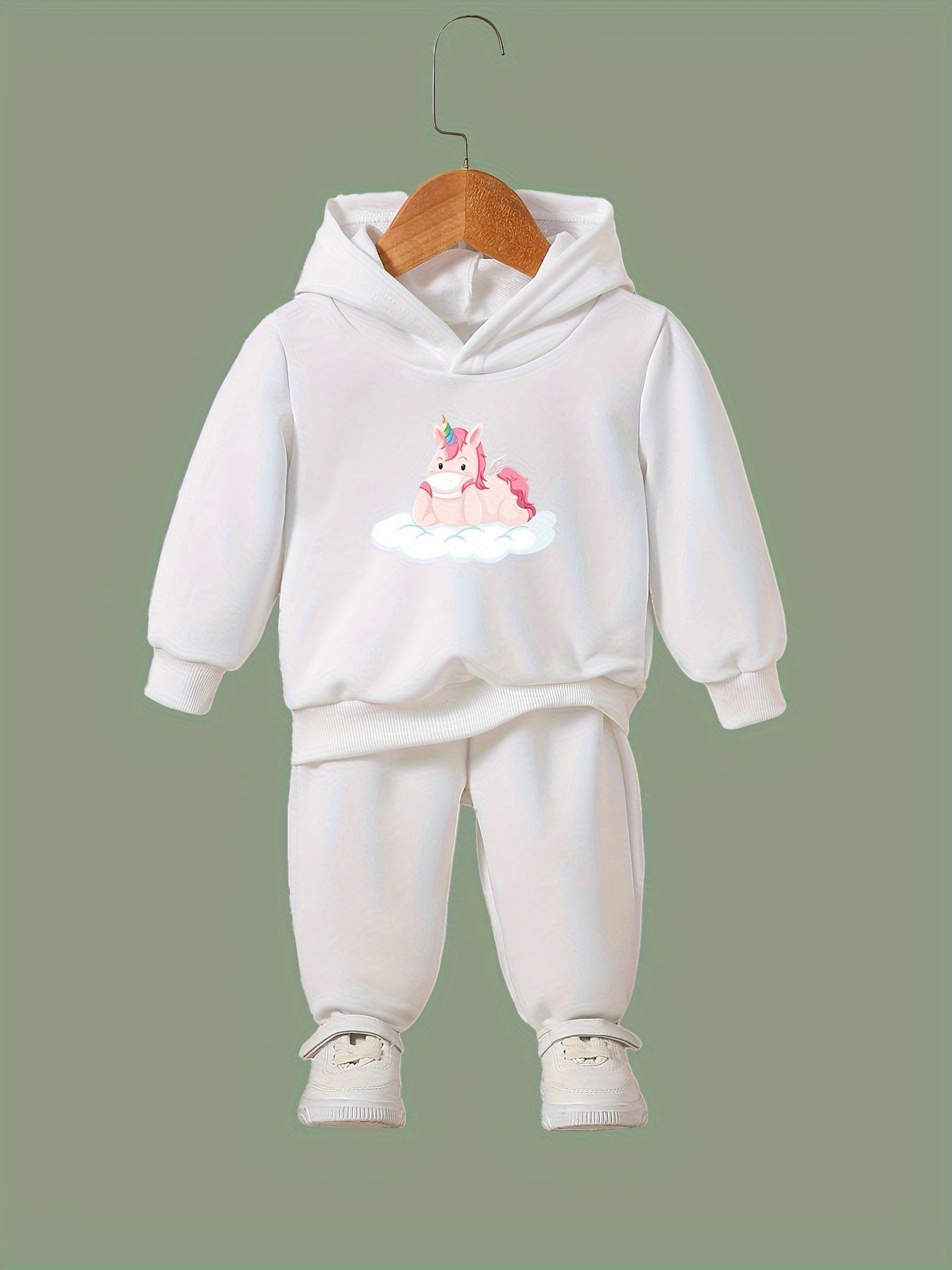 Unicorn In The Clouds Print Activewear Set For Kids
