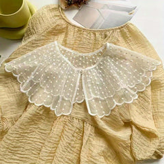 Lace False Collar Ruffles Cape Embroidery Dickey Collar Detachable Half Shirt