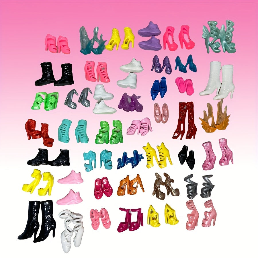 Doll Accessories Set - 38pcs Handbags, Shoes, Hangers, Jewelry for 11.5in Dolls