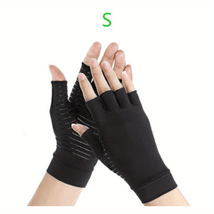 Copper Compression Half Finger Gloves for Joint Support
