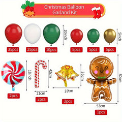 97pcs Christmas Balloon Garland Arch Kit Holiday Decor Party Favor Indoor
