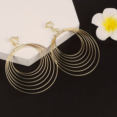 Plated Clip On Earrings For Women Set of 5 Pairs Girls Lightweight Nice Gift