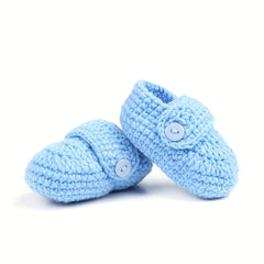 Hand Crocheted Baby Booties Soft Soled Shoes for Infants