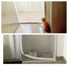 Thickened Pet Screen Door Fits Door Size 83 38inch Cat Resistant Mesh