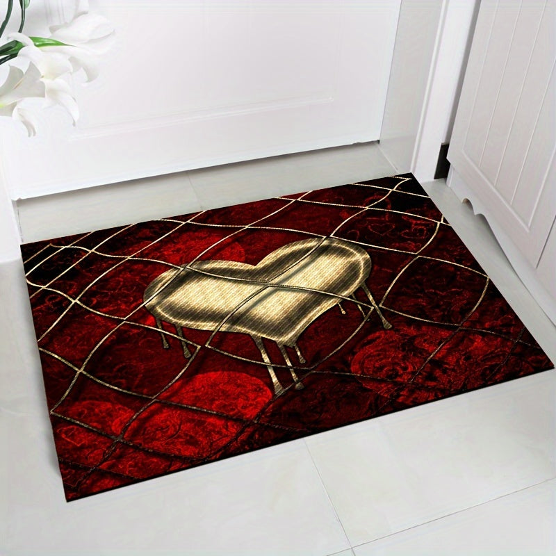 Decorative Rug Lattice Print Washable Carpet Living Room Bedroom Decor