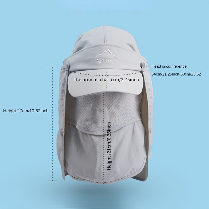 Multifunctional Sunscreen Hat Quick-drying Baseball Hat With Face Cover