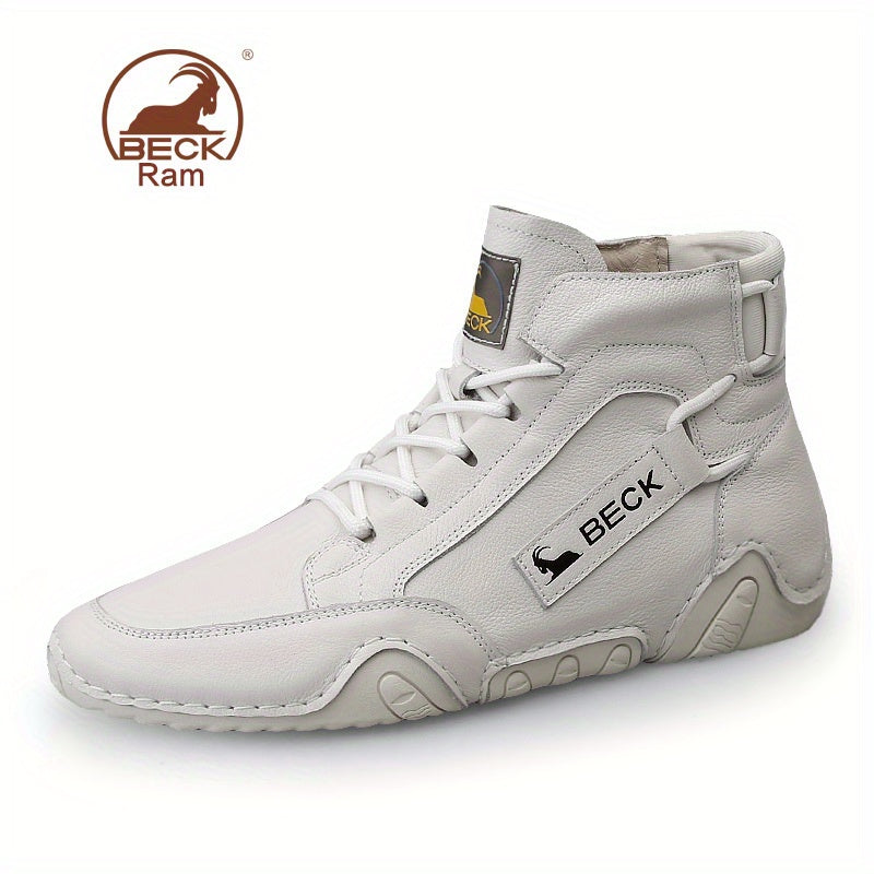 Men's Lace-up Leather Sneakers Comfortable Ankle Boots