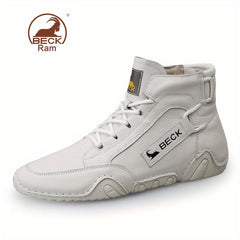 Men's Lace-up Leather Sneakers Comfortable Ankle Boots