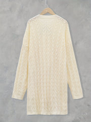 Eyelet Embroidered Long Sleeve Cardigan