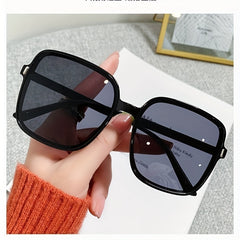 Large Square Sunglasses Gradient Glasses for Summer Beach Travel UV400