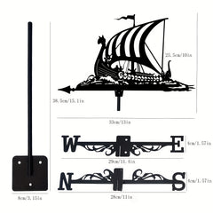 Roof Animal Sailboat Weathervane Metal Wind Vane Indicator