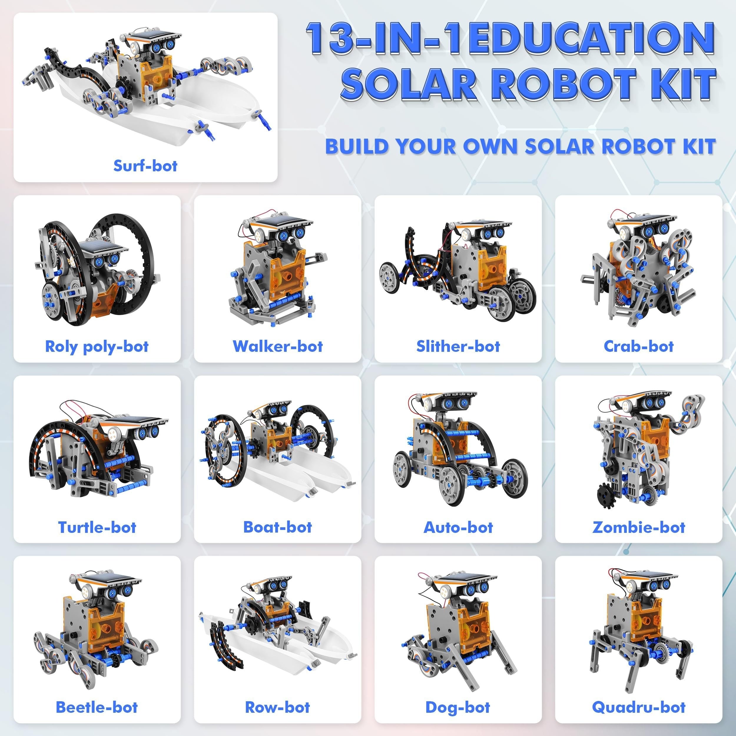 Educational Solar Robot Toy DIY Science Kit for Adults
