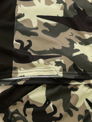 Boys Dino Print Camo T shirt & Shorts Set Kids Summer Clothes