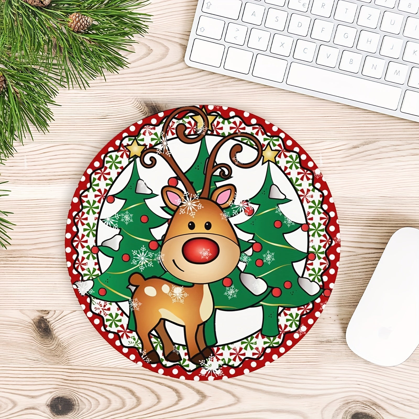 Christmas Gaming Mouse Pad Non Slip Rubber Base Waterproof for Computer Laptop