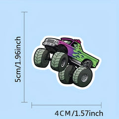 50 Monster Truck Stickers for Helmets Skateboards Water Bottles Laptops