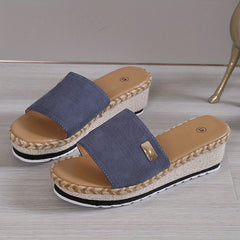 Women's Platform Wedge Sandals Non Slip Slides Shoes