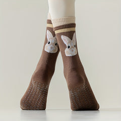 Non Slip Yoga Socks with Towel Bottom for Pilates Barre Ballet