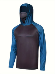 Men's UPF 50 Sun Protection Hoodie with Mask Long Sleeve