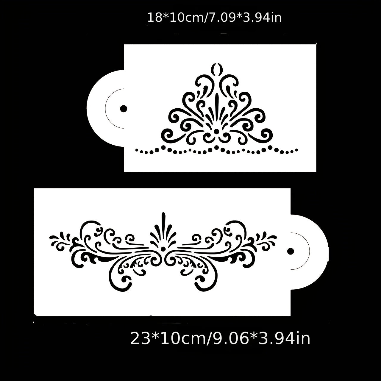 4pcs Cake Decorating Stencils & Templates - Easy Floral Design